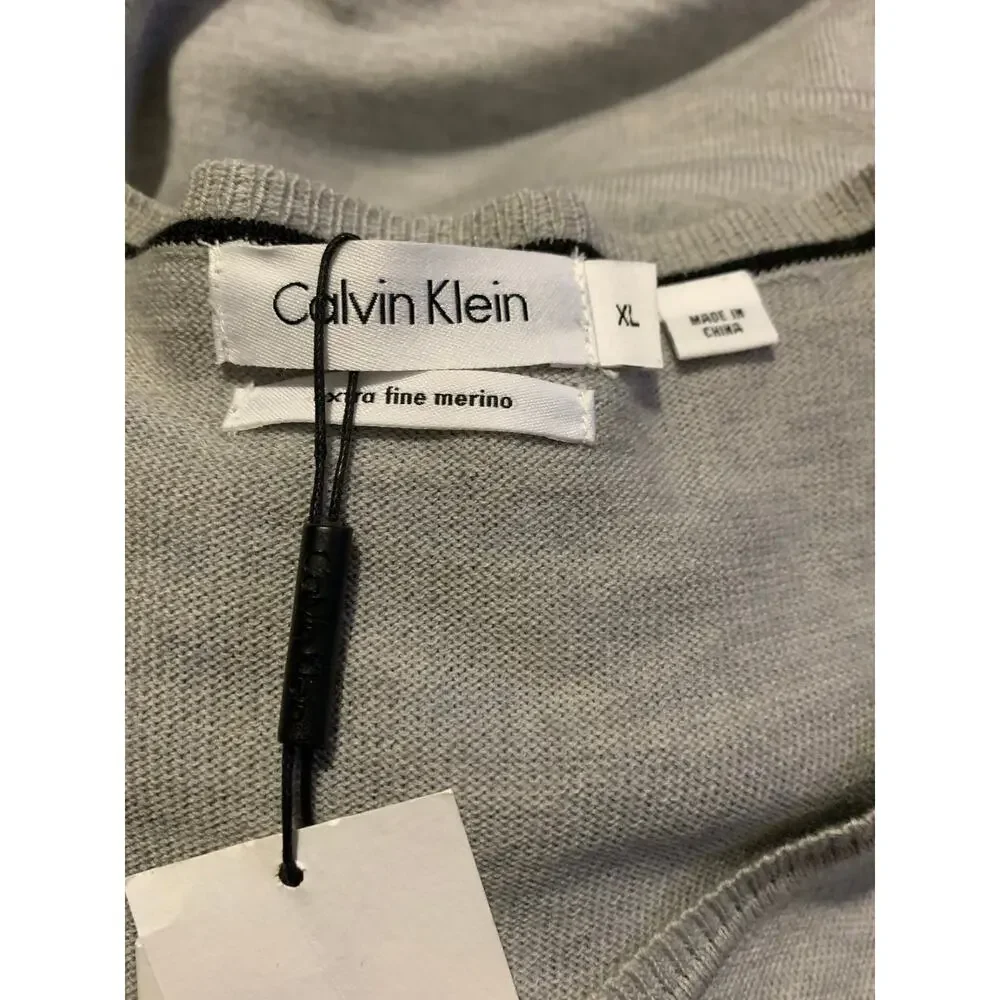 Calvin Klein Men's Extra Fine Merino Wool  Sweater XL